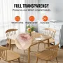 Clear Table Cover Protector, 12" x12"/305 x 305 mm Table Cover, 1.5 mm Thick PVC Plastic Tablecloth, Waterproof Desktop Protecto