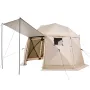 VEVOR Pop up Gazebo Screen Telt, 3,6x3,6 m, 13-sidet sfærisk campingtelttelt med aftagelig top & bæretaske, Quick-Set & B