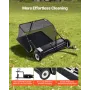 VEVOR 26.7 cm Tow Behind Lawn Sweeper, 26 cu.ft. Large Yard Sweeper, Adjustable Sweeping Height, Heavy Duty Leaf & Grass Collect