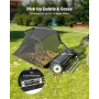 VEVOR 26.7 cm Tow Behind Lawn Sweeper, 26 cu.ft. Large Yard Sweeper, Adjustable Sweeping Height, Heavy Duty Leaf & Grass Collect