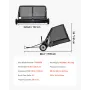 26.7 cm Tow Behind Lawn Sweeper, 26 cu.ft. Large Yard Sweeper, Adjustable Sweeping Height, Heavy Duty Leaf & Grass Collector wit