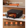 VEVOR Electric Pizza Oven, 304.8mm Countertop Pizza Oven, 25 to 300℃ Temp Range, 1450W Indoor Pizzas Maker w/Timing & Temp Contr