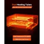 Electric Pizza Oven, 304.8mm Countertop Pizza Oven, 25 to 300℃ Temp Range, 1450W Indoor Pizzas Maker w/Timing & Temp Control, Pi