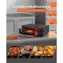 VEVOR elektrisk pizzaovn, 304,8 mm pizzaovn med bordplade, 25 til 300 ℃ temperaturområde, 1450 W indendørs pizzamaskine