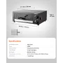 VEVOR Electric Pizza Oven, 304.8mm Countertop Pizza Oven, 25 to 300℃ Temp Range, 1450W Indoor Pizzas Maker w/Timing & Temp Contr