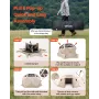 Pop up Gazebo Screen Tent, 4.57 x 4.57 m, 13-Sided Spherical Camping Canopy Tent with Removable Top & Carry Bag, Quick-Set & Bit