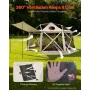 VEVOR Pop up Gazebo Screen Tent, 4.57 x 4.57 m, 13-Sided Spherical Camping Canopy Tent with Removable Top & Carry Bag, Quick-Set