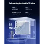 Commercial Ice Maker Machine, 181KG/24H Ice-Making Machine with 136KG Stainless Steel Storage Bin, Auto Self-Cleaning Ice Maker 