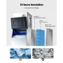 Commercial Ice Maker Machine, 181KG/24H Ice-Making Machine with 136KG Stainless Steel Storage Bin, Auto Self-Cleaning Ice Maker 