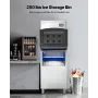 Commercial Ice Maker Machine, 204KG/24H Ice-Making Machine with 113KG Stainless Steel Storage Bin, Auto Self-Cleaning Ice Maker 