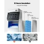 VEVOR Commercial Ice Maker Machine, 204KG/24H Ice-Making Machine with 113KG Stainless Steel Storage Bin, Auto Self-Cleaning Ice 