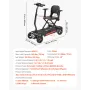 4-hjulet elektrisk scooter til voksne og seniorer, integreret