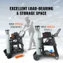 Welding Cart, 3-Tier Heavy Duty Welder Cart with 181.4kg Weight Capacity, 360° Swivel Wheels, Tank Storage Safety Chains, Rollin