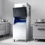 Commercial Ice Maker Machine, 250KG/24H Ice-Making Machine with 136KG Stainless Steel Storage Bin, Auto Self-Cleaning Ice Maker 