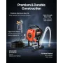 VEVOR Stand Airless Paint Sprayer, 900W, 3300PSI High Pressure Airless Sprayer, Cleaning Brush, Hose, Extension Rod, Nozzles, El
