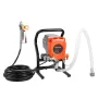 Stand Airless Paint Sprayer, 900W, 3300PSI High Pressure Airless Sprayer, Cleaning Brush, Hose, Extension Rod, Nozzles, Electric