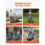 VEVOR 4-Wheel Electric Mobility Scooter for Adults & Seniors, Integrated Foldable Mobility Scooter with 15KM Long Range, All Ter
