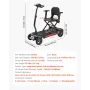 4-hjulet elektrisk scooter til voksne og seniorer, integreret