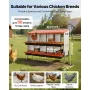 VEVOR Chicken Nesting Boxes, 10 Compartments, with Support Legs, Easy Egg Collection, Galvanized Steel and High-Strength Plastic