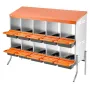 Chicken Nesting Boxes, 10 Compartments, with Support Legs, Easy Egg Collection, Galvanized Steel and High-Strength Plastic, Roll