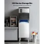 VEVOR Commercial Ice Maker Machine, 136KG/24H Ice-Making Machine with 136KG Stainless Steel Storage Bin, Auto Self-Cleaning Ice 