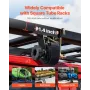 Ladder Rack Ratchet Straps, Black Square Tube Mount, 38 mm Wide x 2.25 m Long Black Ladder Rack Straps with Double J-Hooks, 226.