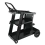 Welding Cart, 3-Tier Heavy Duty Welder Cart with 181.4kg Weight Capacity, 360° Swivel Wheels, Tank Storage Safety Chains, Rollin
