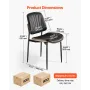 Modern Dining Room Accent Chairs Set of 4, Upholstered Leather Side Chair for Dining Tables, Space-Saving Kitchen Table Chair wi