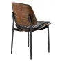 Modern Dining Room Accent Chairs Set of 4, Upholstered Leather Side Chair for Dining Tables, Space-Saving Kitchen Table Chair wi