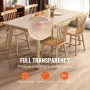 Clear Table Cover Protector, 18" x 36" Rectangle Table Cover, 1.5 mm Thick PVC Plastic Tablecloth, Waterproof Desktop Protector 