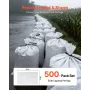 VEVOR Empty Sandbags, 500 Packs 40 x 66 cm, Heavy Duty Sand Bags Sacks with Ties, 22.6kg Capacity Woven Polypropylene Sandbags, 