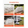 VEVOR Empty Sandbags, 500 Packs 40 x 66 cm, Heavy Duty Sand Bags Sacks with Ties, 22.6kg Capacity Woven Polypropylene Sandbags, 