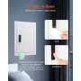 0.83 sq.ft Wall Safe, 3-Tier Hidden Wall Safe with Password, Key & Turning Knob, Q235 Cold-Rolled Steel In-Wall Box with Adjusta