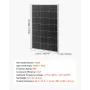 100W Monocrystalline Solar Panel, 23% High-Efficiency Mono PV Module with Stable MC4 Output & Aluminum Frame, IP65 Waterproof So