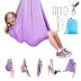 VEVOR Sensory Swing, Double-Layer Fabric Sensorys Hammock, Indoor & Outdoor Sensory Swing with 360° Swivel Hanger, O-Sling, Hold
