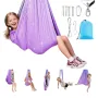 Sensory Swing, Double-Layer Fabric Sensorys Hammock, Indoor & Outdoor Sensory Swing with 360° Swivel Hanger, O-Sling, Holds up t