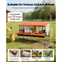 VEVOR Chicken Nesting Boxes, 4 Compartments, with Support Legs, Easy Egg Collection, Galvanized Steel and High-Strength Plastic,