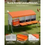 VEVOR Chicken Nesting Boxes, 4 Compartments, with Support Legs, Easy Egg Collection, Galvanized Steel and High-Strength Plastic,