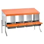 Chicken Nesting Boxes, 4 Compartments, with Support Legs, Easy Egg Collection, Galvanized Steel and High-Strength Plastic, Roll 