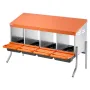 VEVOR Chicken Nesting Boxes, 4 Compartments, with Support Legs, Easy Egg Collection, Galvanized Steel and High-Strength Plastic,