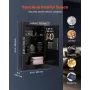 Wall Safe, 3-Tier Hidden Wall Safe with Fingerprint, Password, Key & Turning Knob, Q235 Cold-Rolled Steel In-Wall Box with Adjus