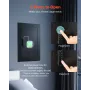 Wall Safe, 3-Tier Hidden Wall Safe with Fingerprint, Password, Key & Turning Knob, Q235 Cold-Rolled Steel In-Wall Box with Adjus