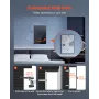 Wall Safe, 3-Tier Hidden Wall Safe with Fingerprint, Password, Key & Turning Knob, Q235 Cold-Rolled Steel In-Wall Box with Adjus