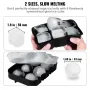 Ice Ball Maker Silicone Ice Cube Bakke med Låg 2 pakker Whisky