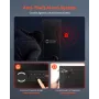 Wall Safe, 4-Tier Hidden Wall Mounted Gun Safe with Password & Key, Q235 Cold-Rolled Steel In-Wall Box with LED Lighting, 3 Adju