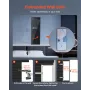 VEVOR Wall Safe, 4-Tier Hidden Wall Mounted Gun Safe with Password & Key, Q235 Cold-Rolled Steel In-Wall Box with LED Lighting, 
