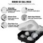 Ice Ball Maker Silicone Ice Cube Tray with Lid 2 Packs Whiskey Cocktail