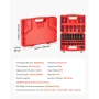 1/2 in Drive Impact Socket Set, 39 Piece, 6 Point Deep & Shallow Impact Sockets, Metric 9 to 30 mm, Cr-V Steel High Durability, 