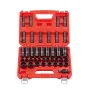 VEVOR 1/2 in Drive Impact Socket Set, 39 Piece, 6 Point Deep & Shallow Impact Sockets, Metric 9 to 30 mm, Cr-V Steel High Durabi