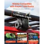Ladder Rack Ratchet Straps, 47.6-50.8 mm Black Round Tube Mount, 38 mm Wide x 2.25 m Long Black Ladder Rack Straps with Double J